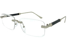 Classy Elegant Luxury Modern Style Clear Lens EYEGLASSES Rimless Silver Frame 5334