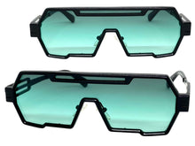Contemporary Modern Futuristic Style SUNGLASSES Sleek Black Frame 5264