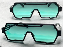 Contemporary Modern Futuristic Style SUNGLASSES Sleek Black Frame 5264