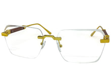Classy Elegant Luxury Modern Style Clear Lens EYEGLASSES Rimless Gold Frame 5331