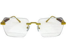 Classy Elegant Luxury Modern Style Clear Lens EYEGLASSES Rimless Gold Frame 5331