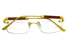 Classy Elegant Luxury Modern Style Clear Lens EYEGLASSES Rimless Gold Frame 5331