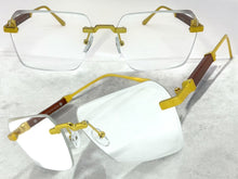 Classy Elegant Luxury Modern Style Clear Lens EYEGLASSES Rimless Gold Frame 5331