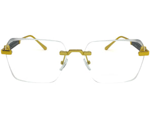 Classy Elegant Luxury Modern Style Clear Lens EYEGLASSES Rimless Gold Frame 5331