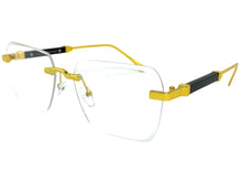 Classy Elegant Luxury Modern Style Clear Lens EYEGLASSES Rimless Gold Frame 5331