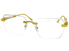 Classy Elegant Luxury Modern Style Clear Lens EYEGLASSES Rimless Gold Frame 5331