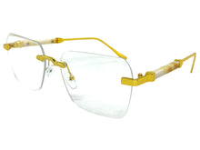 Classy Elegant Luxury Modern Style Clear Lens EYEGLASSES Rimless Gold Frame 5331