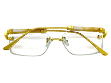 Classy Elegant Luxury Modern Style Clear Lens EYEGLASSES Rimless Gold Frame 5331