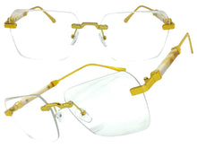 Classy Elegant Luxury Modern Style Clear Lens EYEGLASSES Rimless Gold Frame 5331