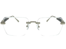 Classy Elegant Luxury Modern Style Clear Lens EYEGLASSES Rimless Silver Frame 5331