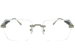 Classy Elegant Luxury Modern Style Clear Lens EYEGLASSES Rimless Silver Frame 5331