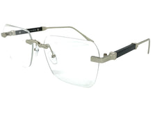 Classy Elegant Luxury Modern Style Clear Lens EYEGLASSES Rimless Silver Frame 5331