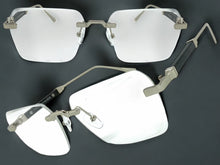 Classy Elegant Luxury Modern Style Clear Lens EYEGLASSES Rimless Silver Frame 5331