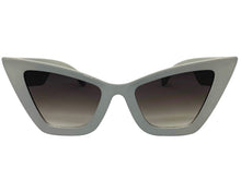 Oversized Vintage Retro Cat Eye Style SUNGLASSES Large Thick Pointy Gray Frame 80696
