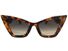 Oversized Vintage Retro Cat Eye Style SUNGLASSES Large Thick Pointy Leopard Frame 80696