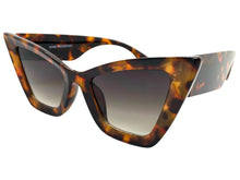 Oversized Vintage Retro Cat Eye Style SUNGLASSES Large Thick Pointy Leopard Frame 80696