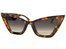 Oversized Vintage Retro Cat Eye Style SUNGLASSES Large Thick Pointy Leopard Frame 80696