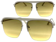 Classic Modern Vintage Retro Aviator Style SUNGLASSES Khaki Frame 5325