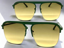 Classic Modern Vintage Retro Aviator Style SUNGLASSES Green Frame 5325