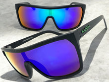 Oversized Modern Retro Shield Style KUSH SUNGLASSES Large Matte Black Frame 6211