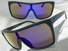 Oversized Modern Retro Shield Style KUSH SUNGLASSES Large Matte Black Frame 6211