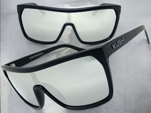 Oversized Modern Retro Shield Style KUSH SUNGLASSES Large Matte Black Frame 6211