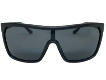 Oversized Modern Retro Shield Style KUSH SUNGLASSES Large Matte Black Frame 6210