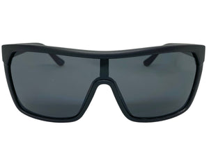 Oversized Modern Retro Shield Style KUSH SUNGLASSES Large Matte Black Frame 6210