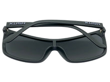 Oversized Modern Retro Shield Style KUSH SUNGLASSES Large Matte Black Frame 6210