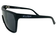 Oversized Modern Retro Shield Style KUSH SUNGLASSES Large Matte Black Frame 6210
