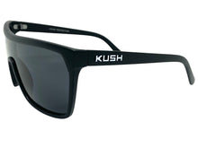 Oversized Modern Retro Shield Style KUSH SUNGLASSES Large Matte Black Frame 6210