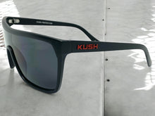 Oversized Modern Retro Shield Style KUSH SUNGLASSES Large Matte Black Frame 6210