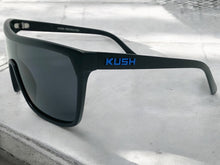 Oversized Modern Retro Shield Style KUSH SUNGLASSES Large Matte Black Frame 6210