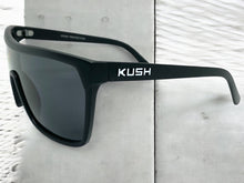 Oversized Modern Retro Shield Style KUSH SUNGLASSES Large Matte Black Frame 6210