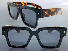Oversized Classic Vintage Retro Style SUNGLASSES Large Thick Square Black Frame 59294