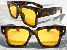 Oversized Classic Vintage Retro Style SUNGLASSES Large Thick Square Tortoise Frame 59294