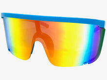 Oversized Modern Retro Shield Style SUNGLASSES X-Large Blue Frame 5340