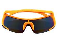 Oversized Modern Retro Shield Style SUNGLASSES X-Large Neon Orange Frame 5340