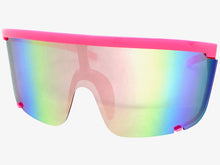 Oversized Modern Retro Shield Style SUNGLASSES X-Large Hot Pink Frame 5340