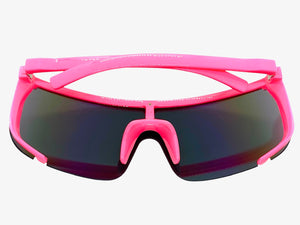 Oversized Modern Retro Shield Style SUNGLASSES X-Large Hot Pink Frame 5340