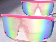 Oversized Modern Retro Shield Style SUNGLASSES X-Large Hot Pink Frame 5340