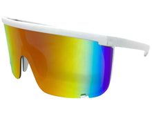 Oversized Modern Retro Shield Style SUNGLASSES X-Large White Frame 5340