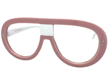 Oversized Vintage Retro Style Clear Lens EYEGLASSES Large Pink Frame 7308