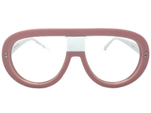 Oversized Vintage Retro Style Clear Lens EYEGLASSES Large Pink Frame 7308