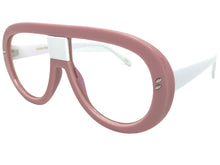 Oversized Vintage Retro Style Clear Lens EYEGLASSES Large Pink Frame 7308