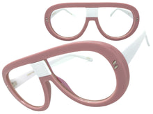 Oversized Vintage Retro Style Clear Lens EYEGLASSES Large Pink Frame 7308