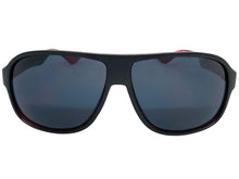 Classic Modern Retro Sporty Style KUSH SUNGLASSES Large Matte Black & Red Frame 7767