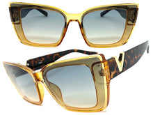Classy Elegant Vintage Retro Cat Eye Style SUNGLASSES Large Champagne Frame 5263