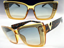 Classy Elegant Vintage Retro Cat Eye Style SUNGLASSES Large Champagne Frame 5263