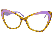 Classic Vintage Retro Cat Eye Style Clear Lens EYEGLASSES Funky Purple Frame E2131